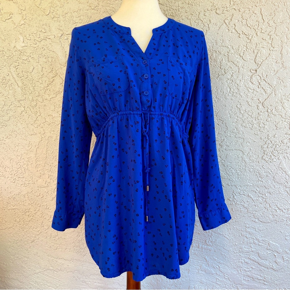 Oh Baby (Motherhood) Cinch Waist Maternity Top - Size Med